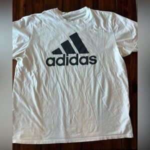 Adidas Golf White Tee with Subtle Black Logo